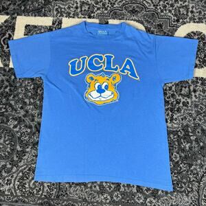 Vintage 90s UCLA Bruins T Shirt Men Large Blue Crew College Sports Short Sleve